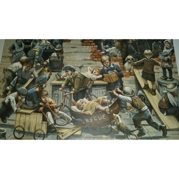 Leighton Jones Signed Large Lithograph "Arley Street Orspitel" Ltd Ed n/frame - Picture 2 of 8